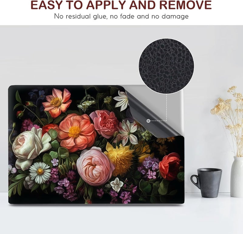 DINKY Laptop Skin Sticker Decal, 12" 13" 13.3" 14" 15" 15.4" 15.6 inch Laptop Universal Reusable Vinyl Skin Stickers Cover Art Decal Notebook PC Personalized Protector-Flora - Image 5